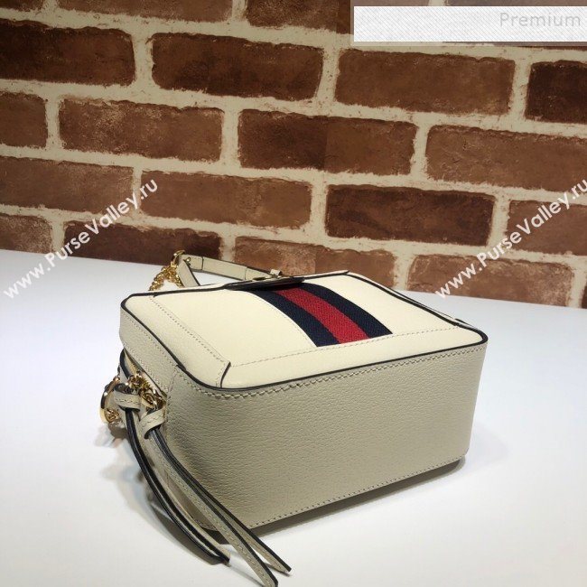 Gucci Ophidia Leather Mini Shoulder Bag 602576 White 2020 (DLH-9121926)