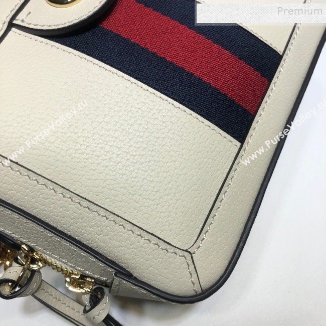 Gucci Ophidia Leather Mini Shoulder Bag 602576 White 2020 (DLH-9121926)