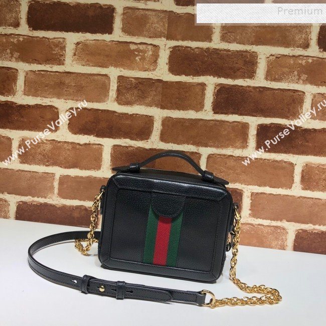 Gucci Ophidia Leather Mini Shoulder Bag 602576 Black 2020 (DLH-9121925)