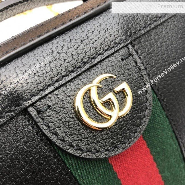 Gucci Ophidia Leather Mini Shoulder Bag 602576 Black 2020 (DLH-9121925)