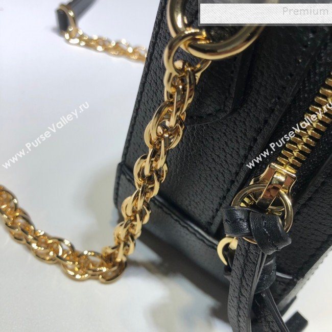 Gucci Ophidia Leather Mini Shoulder Bag 602576 Black 2020 (DLH-9121925)