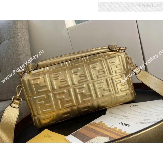 Fendi Baguette Gold Leather Large Bag 2019 (AFEI-9121932)