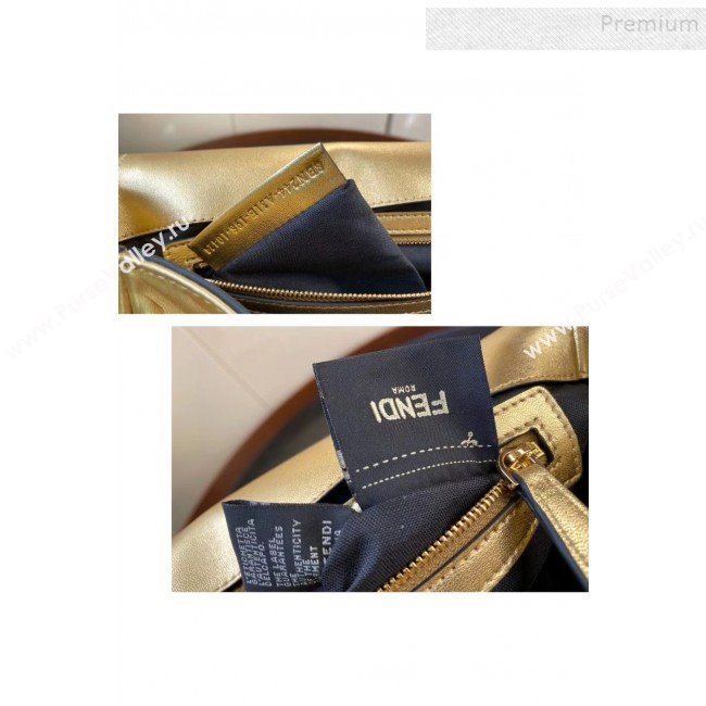 Fendi Baguette Gold Leather Large Bag 2019 (AFEI-9121932)