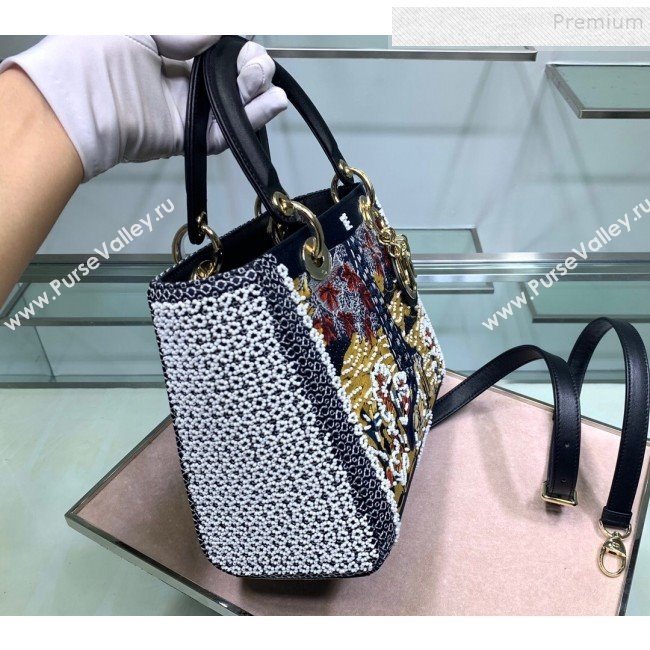 Dior Power Lady Dior Medium Bag in Tarot Beaded Canvas 2019 (BF-9121935)