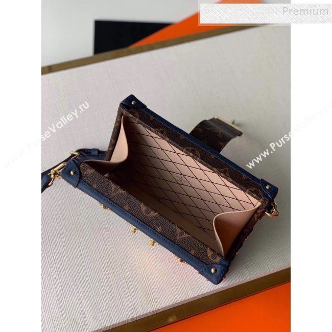 Louis Vuitton Petite Malle Box Shoulder Bag M55437 Navy Blue/Red/Black 2019 (KIKI-9121735)