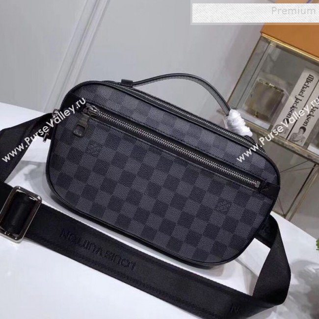 Louis Vuitton Mens Ambler Damier Graphite Canvas Belt Bag N41289 2019 (KIKI-9121737)