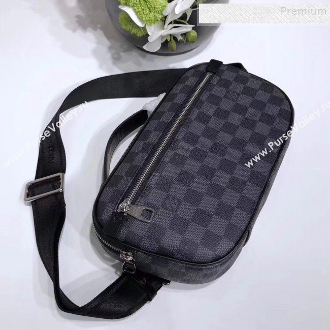 Louis Vuitton Mens Ambler Damier Graphite Canvas Belt Bag N41289 2019 (KIKI-9121737)