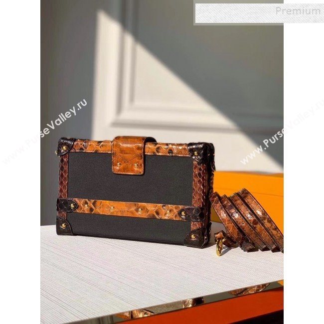 Louis Vuitton Petite Malle Python-Like Leather Box Shoulder Bag N94723 2018 (KIKI-9121743)