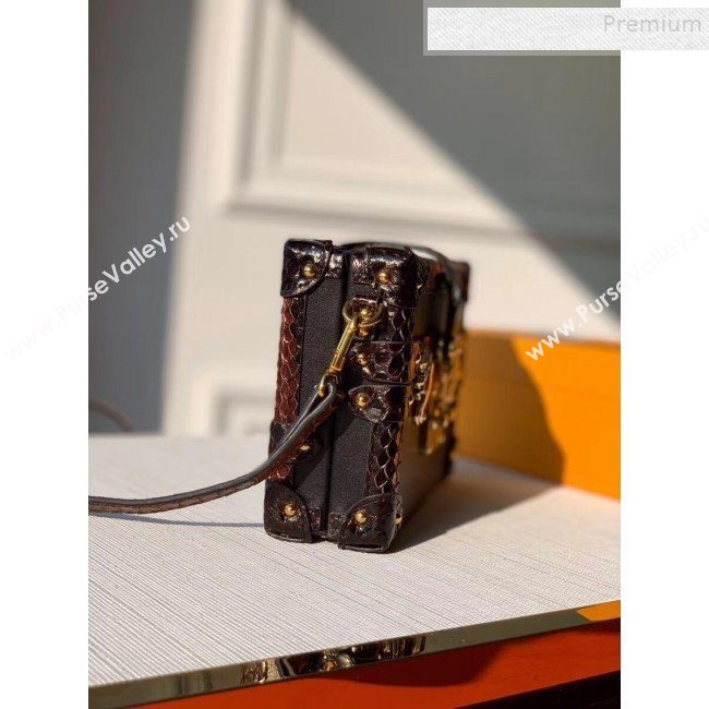 Louis Vuitton Petite Malle Python-Like Leather Box Shoulder Bag N94723 2018 (KIKI-9121743)