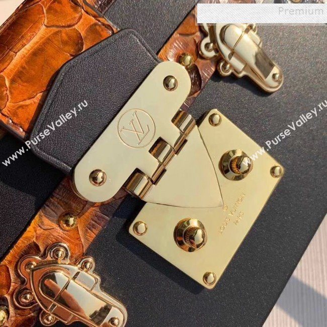Louis Vuitton Petite Malle Python-Like Leather Box Shoulder Bag N94723 2018 (KIKI-9121743)