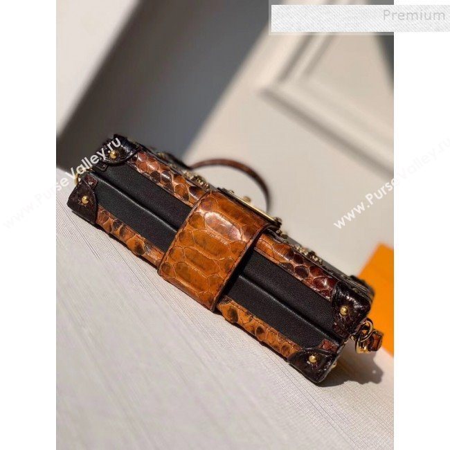 Louis Vuitton Petite Malle Python-Like Leather Box Shoulder Bag N94723 2018 (KIKI-9121743)