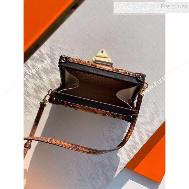 Louis Vuitton Petite Malle Python-Like Leather Box Shoulder Bag N94723 2018 (KIKI-9121743)
