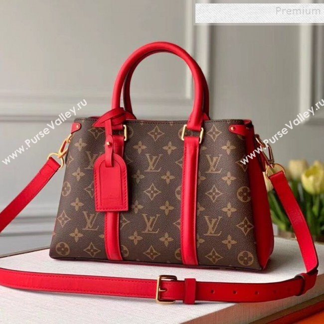 Louis Vuitton Monogram Canvas Soufflot BB Open Top Handle Bag M44815 Red 2019 (KIKI-9121744)