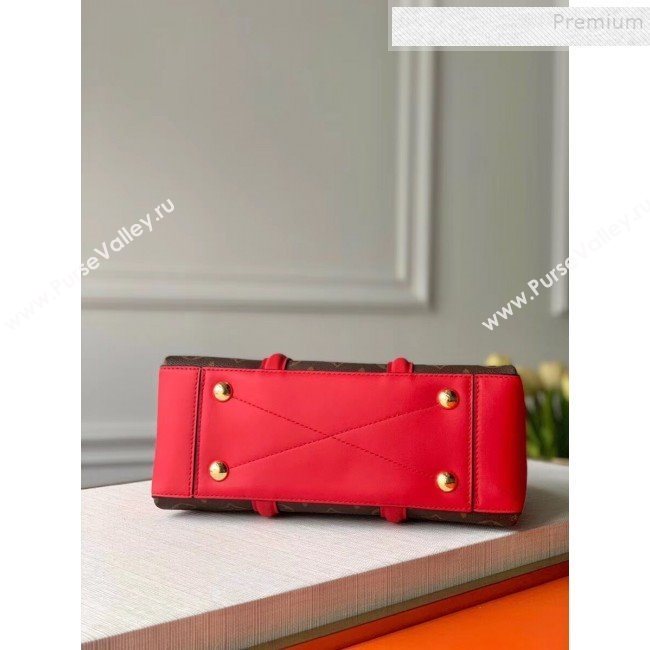 Louis Vuitton Monogram Canvas Soufflot BB Open Top Handle Bag M44815 Red 2019 (KIKI-9121744)