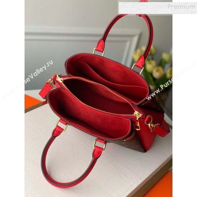 Louis Vuitton Monogram Canvas Soufflot BB Open Top Handle Bag M44815 Red 2019 (KIKI-9121744)