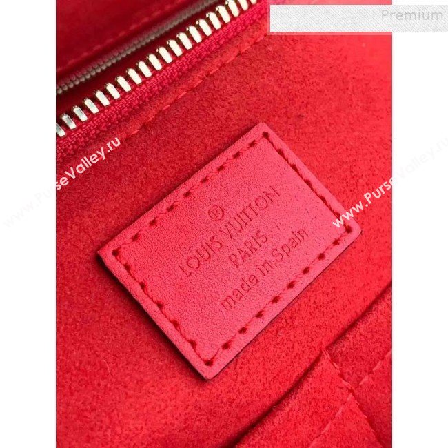 Louis Vuitton Monogram Canvas Soufflot BB Open Top Handle Bag M44815 Red 2019 (KIKI-9121744)