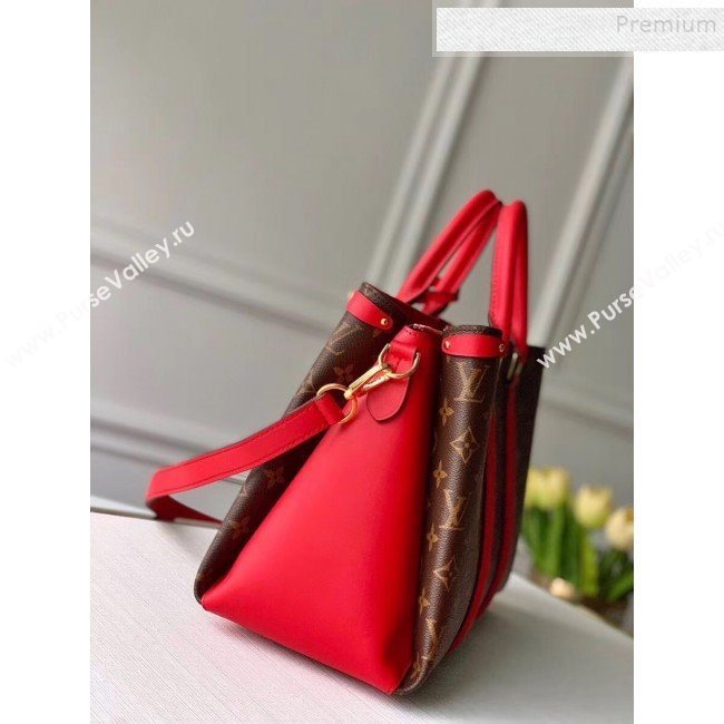 Louis Vuitton Monogram Canvas Soufflot MM Open Top Handle Bag M44816 Red 2019 (KIKI-9121745)