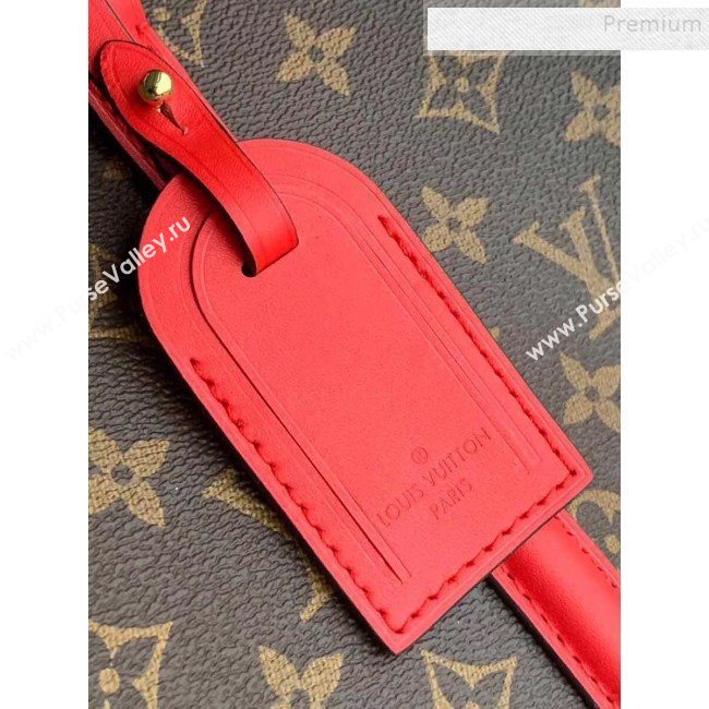 Louis Vuitton Monogram Canvas Soufflot MM Open Top Handle Bag M44816 Red 2019 (KIKI-9121745)