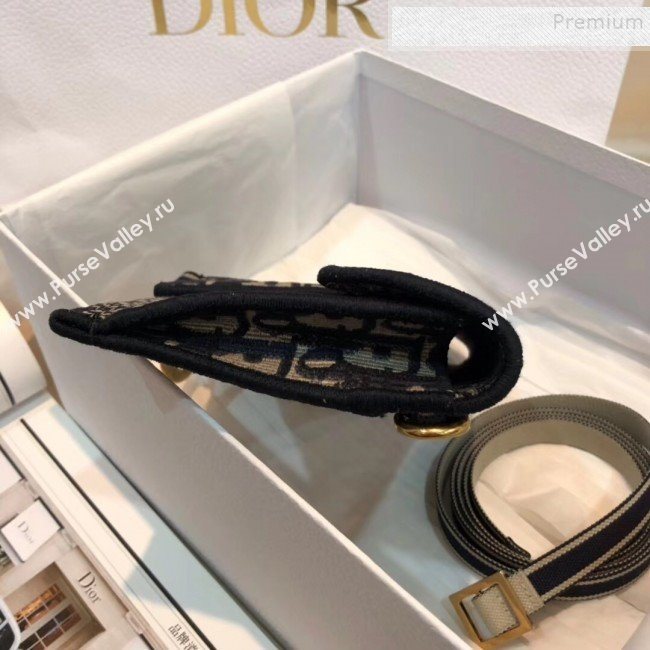 Dior Saddle Blue Oblique Canvas Pouch Belt Bag 2020 (XXG-9121750)