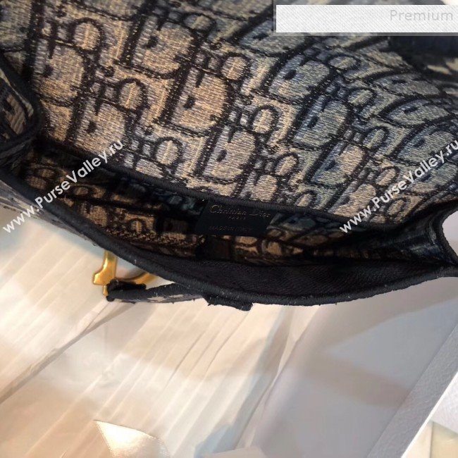 Dior Saddle Blue Oblique Canvas Pouch Belt Bag 2020 (XXG-9121750)