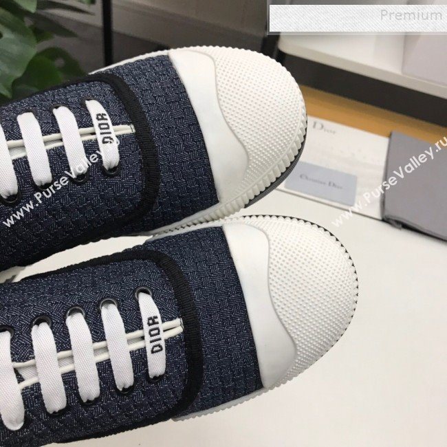 Dior D-Smash Woven Canvas Sneakers Navy Blue 2019 (DLY-9121814)