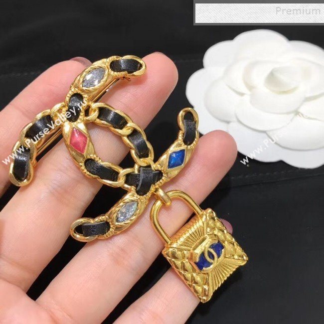 Chanel Leather Chain CC Lock Brooch AB3085 2019 (YF-9122051)