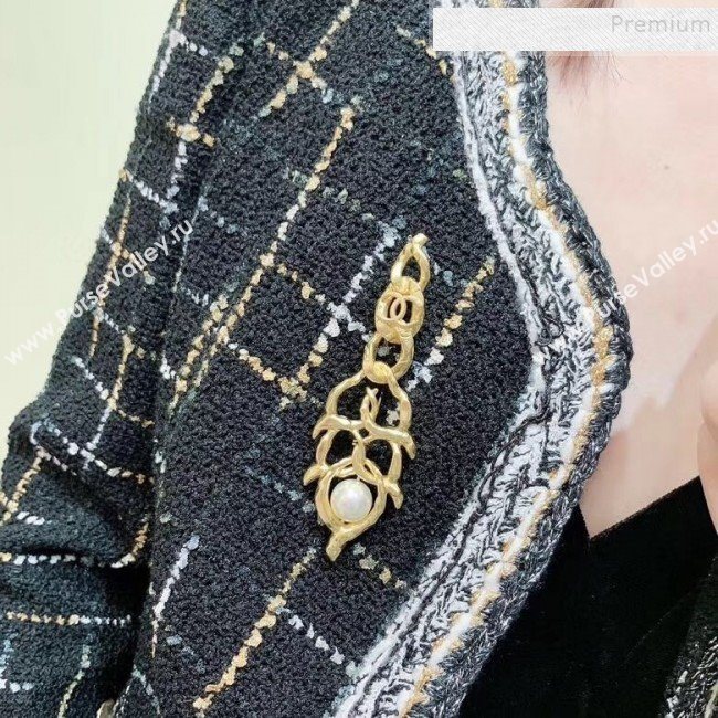 Chanel Vintage Metal Pearl Brooch AB3134 2019 (YF-9122053)