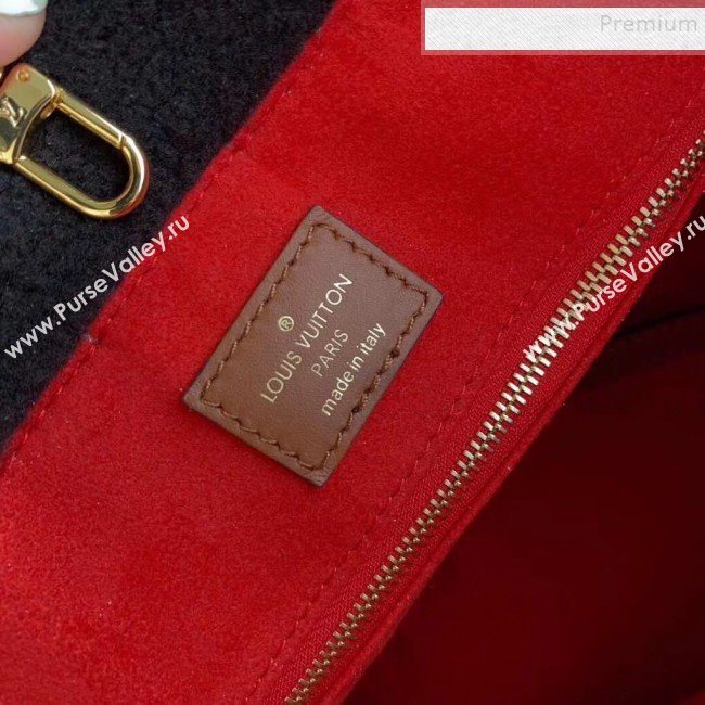 Louis Vuitton LV Teddy Onthego Monogram Wool Tote Bag M55420 Brown/White 2019 (KI-9122105)