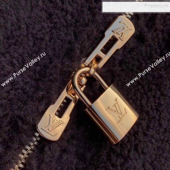 Louis Vuitton LV Teddy Speedy 25 Monogram Wool Top Handle Bag M55422 Brown/White 2019 (KI-9110511)
