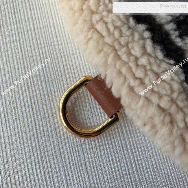 Louis Vuitton Teddy Discovery Monogram Wool Belt Bag/Bumbag M55425 White/Black 2019 (KI-9122107)