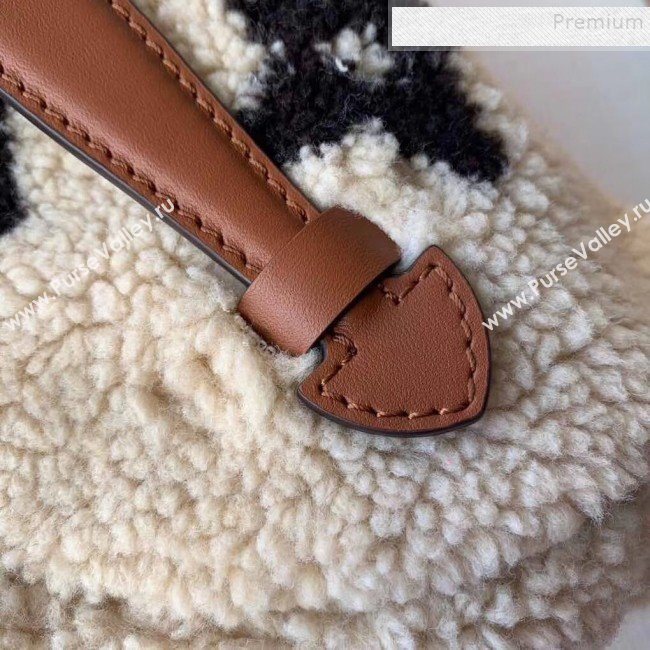 Louis Vuitton Teddy Discovery Monogram Wool Belt Bag/Bumbag M55425 White/Black 2019 (KI-9122107)