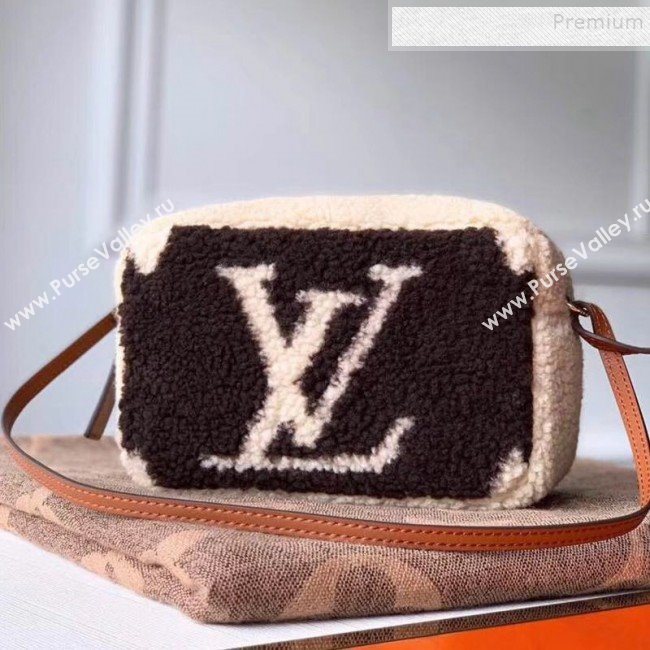 Louis Vuitton Teddy LV Monogram Wool Camera Bag M68599 Brown/White 2019 (KI-9122108)