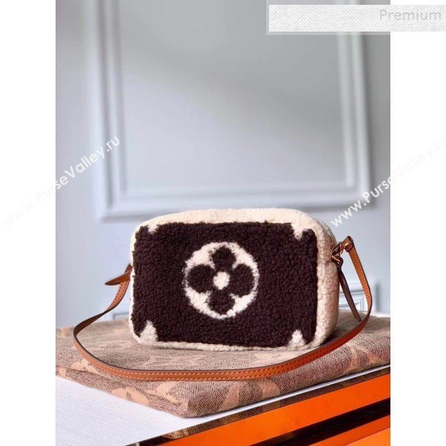 Louis Vuitton Teddy LV Monogram Wool Camera Bag M68599 Brown/White 2019 (KI-9122108)