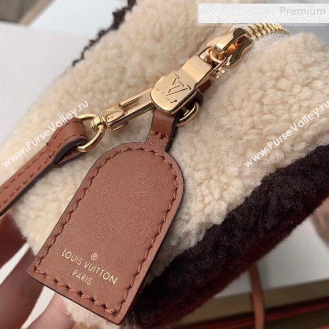 Louis Vuitton Teddy LV Monogram Wool Camera Bag M68599 Brown/White 2019 (KI-9122108)