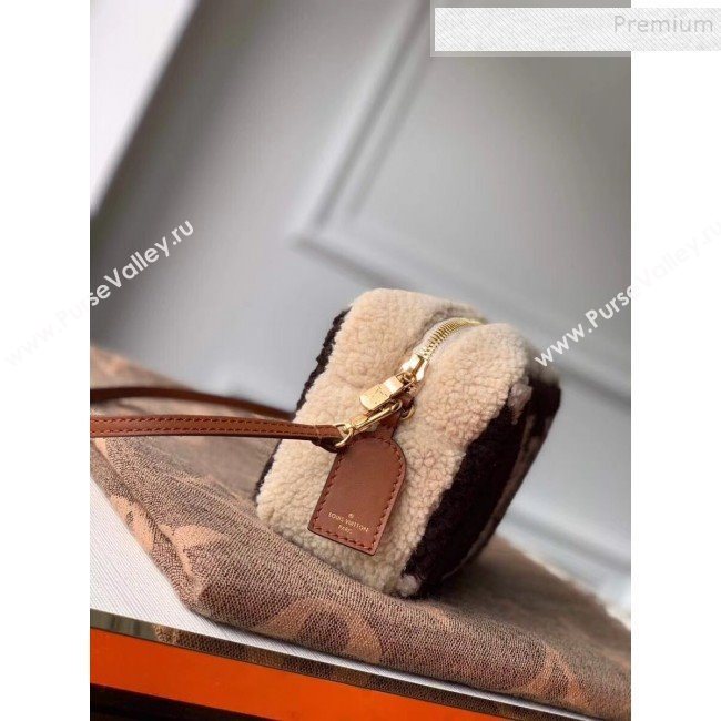 Louis Vuitton Teddy LV Monogram Wool Camera Bag M68599 Brown/White 2019 (KI-9122108)