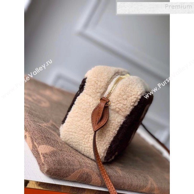 Louis Vuitton Teddy LV Monogram Wool Camera Bag M68599 Brown/White 2019 (KI-9122108)