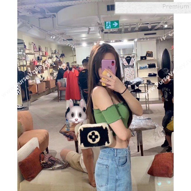 Louis Vuitton Teddy LV Monogram Wool Camera Bag M68599 Brown/White 2019 (KI-9122108)