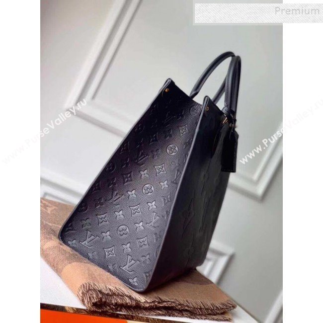 Louis Vuitton Onthego Monogram Embossed Leather Tote M44925 Black 2019 (KI-9122112)