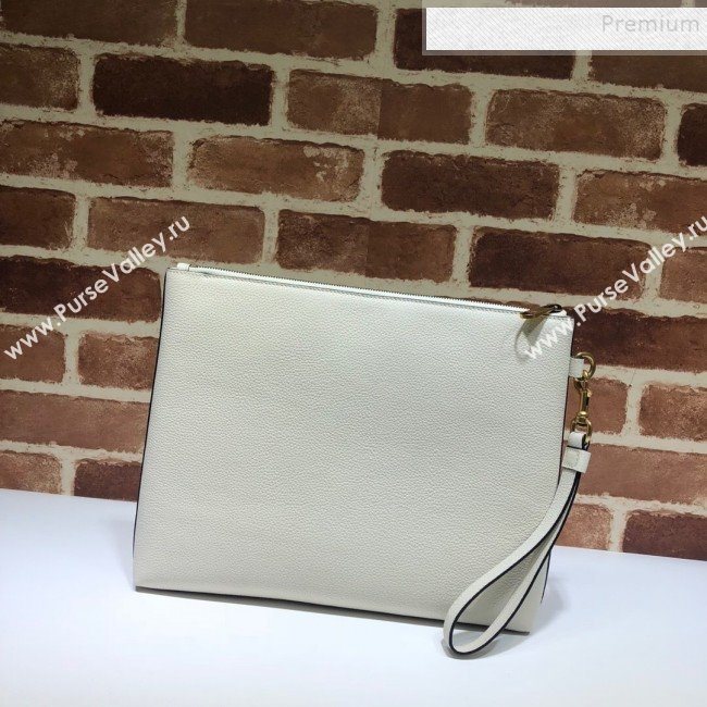 Gucci GG Web Leather Pouch 572770 White 2019 (DLH-9122115)