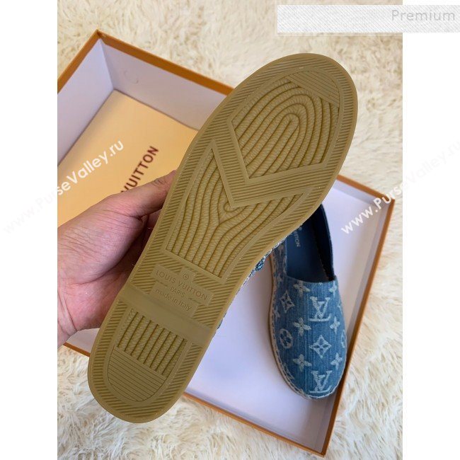 Louis Vuitton Starboard Monogram Demin Flat Espadrilles Light Blue 2019   (HB-9122016)