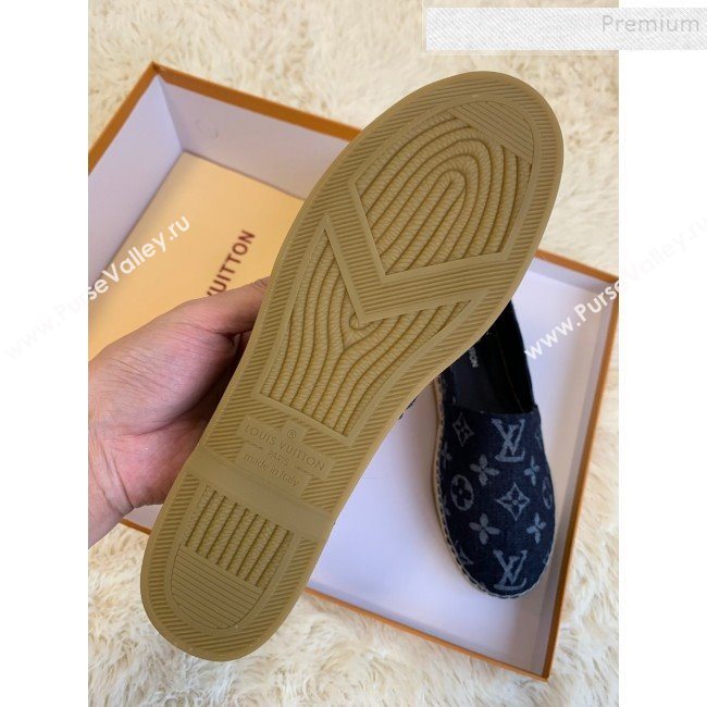 Louis Vuitton Starboard Monogram Demin Flat Espadrilles Dark Blue 2019   (HB-9122017)