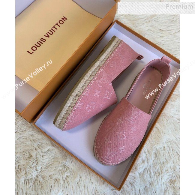 Louis Vuitton Starboard Monogram Demin Flat Espadrilles Pink 2019   (HB-9122015)