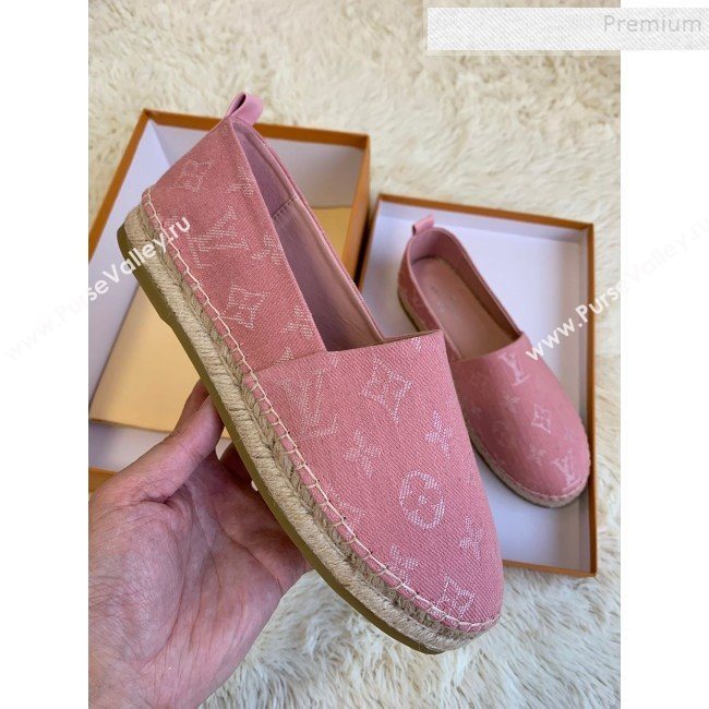 Louis Vuitton Starboard Monogram Demin Flat Espadrilles Pink 2019   (HB-9122015)