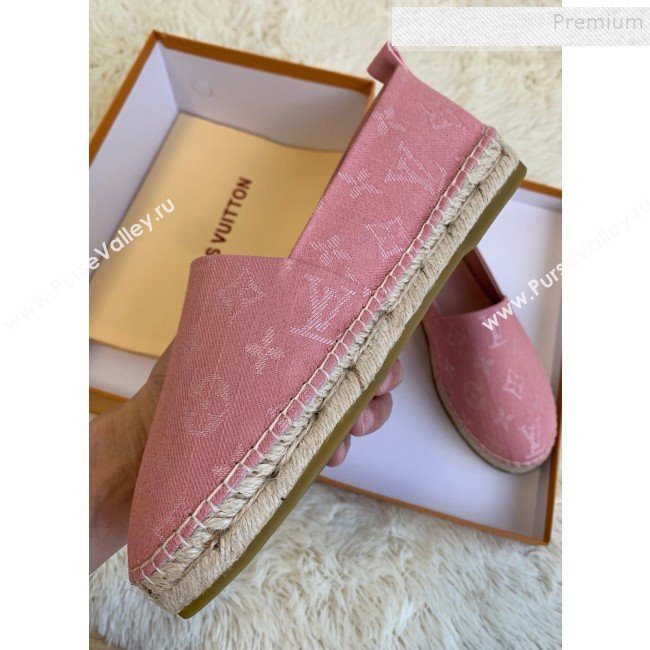 Louis Vuitton Starboard Monogram Demin Flat Espadrilles Pink 2019   (HB-9122015)