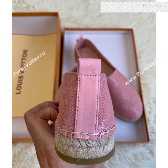 Louis Vuitton Starboard Monogram Demin Flat Espadrilles Pink 2019   (HB-9122015)