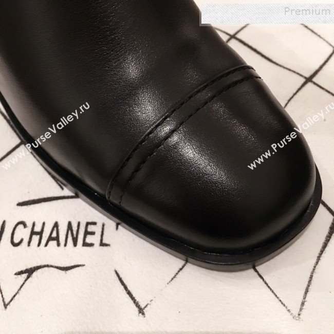 Chanel Supple Lambskin Short Boots Black 2019 (KL-9122019)