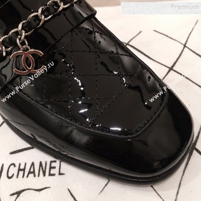 Chanel Patent Leather Loafers G34827 Black 2019 (KL-9122020)