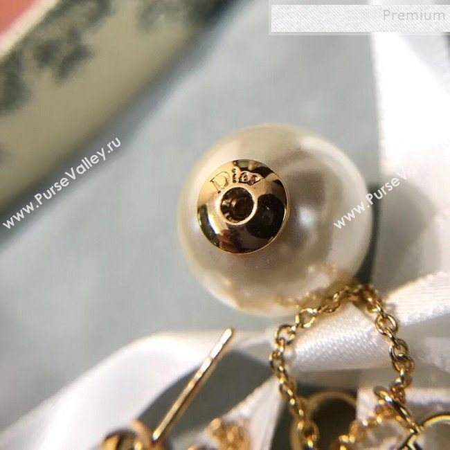 Dior Pearl Tassel Earrings Gold/White 03 2019 (YF-9122044)