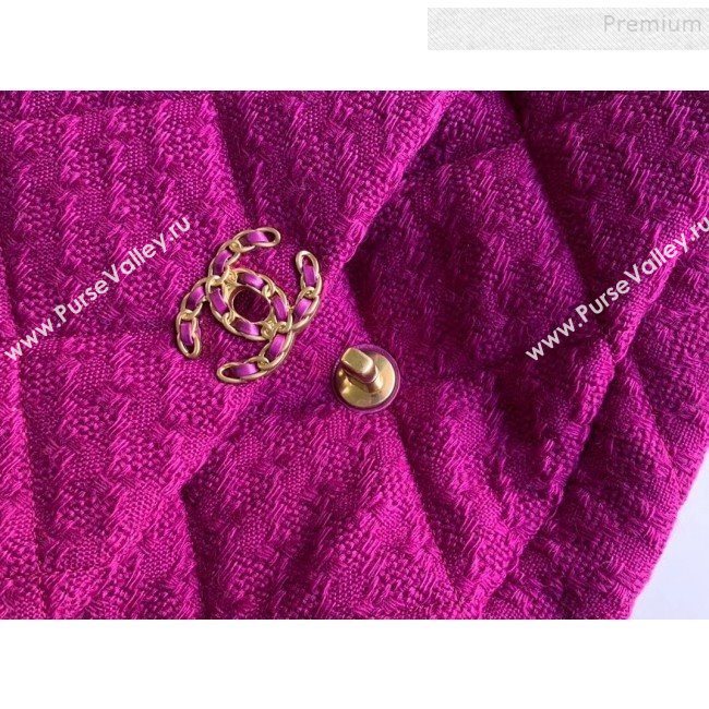 Chanel 19 Tweed Maxi Flap Bag AS1162 Purple 2019 (XING-9121722)