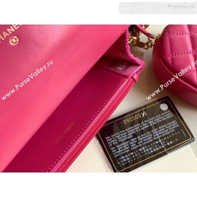 Chanel 19 Tweed Wallet on Chain WOC and Coin Purse AP0985 Pink 2019 (XING-9121730)